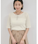 【WEB/一部店舗限定】シアーベロアハーフスリーブカットソー