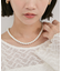 ベロアリボンガラスパールネックレス