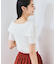 【WEB限定】【骨格で選べる2タイプ】オフショル風リボン半袖ニット
