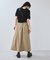 【WEB限定】フロントボタンフレアスカート