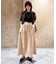 【WEB限定】フロントボタンフレアスカート