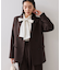 【美easy】ウーリッシュダブルブレストテーラードジャケット【セットアップ対応/洗える】