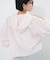フード付きクロップドシアーシャツ