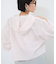フード付きクロップドシアーシャツ