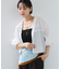 フード付きクロップドシアーシャツ