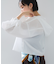 フード付きクロップドシアーシャツ
