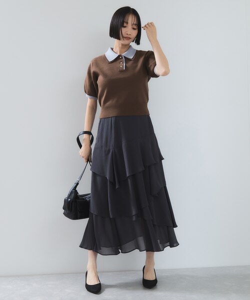（hotopさま専用）MF832Cdw 2024/9/10購入　カラー38枚/分 aimoha Men's 】韓国系ワッフルオープンカラーポロシャツ