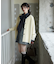接結メタルボタンミニフェザーニットコート