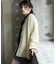 接結メタルボタンミニフェザーニットコート