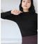 スリーブ釦アクセントリブニット/WEB限定FSサイズ・静電気防止