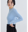 スリーブ釦アクセントリブニット/WEB限定FSサイズ・静電気防止