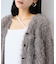 ラビットファーVネックカーディガン/イージーケア・WEB限定カラー