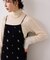 刺繍アソートベロアキャミワンピース/2WAY