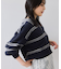 【WEB/一部店舗限定】ボーダー柄ポロニットプルオーバー