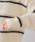 【WEB/一部店舗限定】ボーダー柄ポロニットプルオーバー