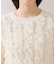リボンヤーンフリンジニットプルオーバー