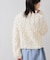 リボンヤーンフリンジニットプルオーバー