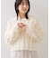リボンヤーンフリンジニットプルオーバー