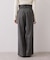 起毛ウールライク版ベルトディテールタックワイドパンツ