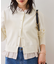 【美得】フリル襟ドッキングニットカーディガントップス