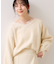 Vネックレースニットプルオーバー
