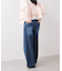 ワイドシルエットベルト付きデニム