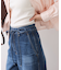 ワイドシルエットベルト付きデニム