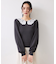 レースカラーニットプルオーバー/イージーケア