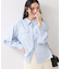 メタル釦シャツブラウス/イージーケア