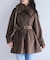 ファー付きAラインステンコート