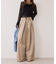 フロントタックデザインワイドパンツ