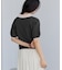 ダブルカラー半袖ポロニットトップス/WEB限定カラー