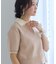 ダブルカラー半袖ポロニットトップス/イージーケア・WEB限定カラー