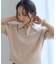 ダブルカラー半袖ポロニットトップス/イージーケア・WEB限定カラー