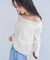 【WEB限定】レース長袖ドレープカットソー