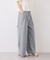 ベルトディティールタックワイドパンツ/イージーケア・接触冷感