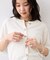 【WEB限定】三角ニュアンスボタン半袖カーディガン