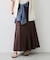 気流染めフレアースカート/イージーケア