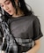 ボクシークロップド刺繍Tシャツ