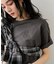 ボクシークロップド刺繍Tシャツ