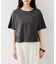 ボクシークロップド刺繍Tシャツ