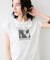 フォト＆ロゴプリントフレンチスリーブTシャツ/接触冷感