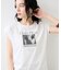 フォト＆ロゴプリントフレンチスリーブTシャツ/接触冷感