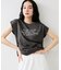フォト＆ロゴプリントフレンチスリーブTシャツ/接触冷感