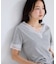 レーストリムVネックTシャツ/汗ジミ加工