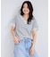 レーストリムVネックTシャツ/汗ジミ加工