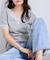 レーストリムVネックTシャツ/汗ジミ加工