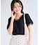 レーストリムVネックTシャツ/汗ジミ加工