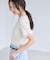 レーストリムVネックTシャツ/汗ジミ加工