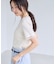 レーストリムVネックTシャツ/汗ジミ加工